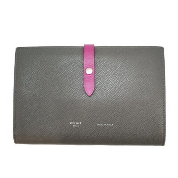 Celine Wallet Bifold Long Gray Leather - Picture 1 of 15